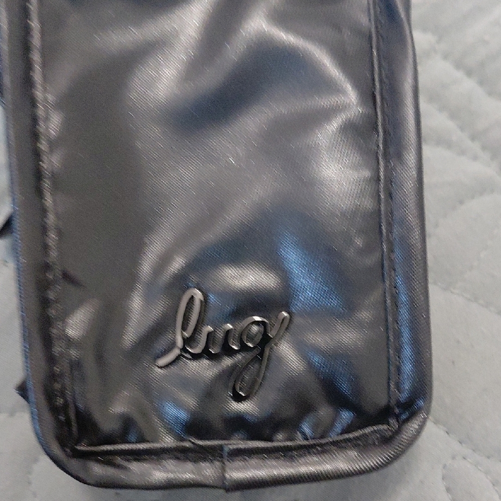 Lug Shiny Black Mini Keychain Bag